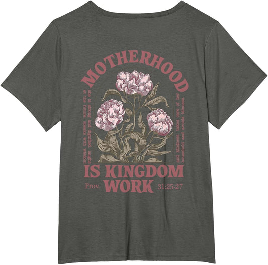 Motherhood is Kingdom Work Flower (on Back)