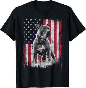 Pit Bull Dog Dad Mom 4th of July Patriotic USA Women Men