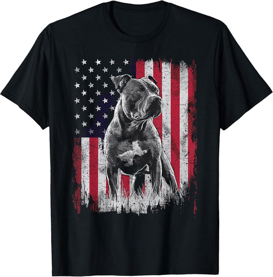 Pit Bull Dog Dad Mom 4th of July Patriotic USA Women Men