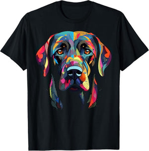 Labrador Retriever Colorful Dog Face Funny Lab Lover Black