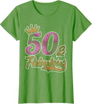 50 Years Old & Fabulous 50th Birthday Crown Design