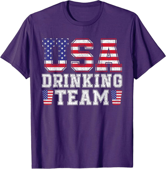USA Drinking Team Funny Drinking Beer Lover 4th of July