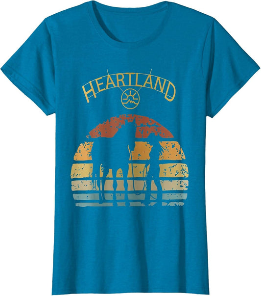 Retro Vintage Sunset Horse Lover