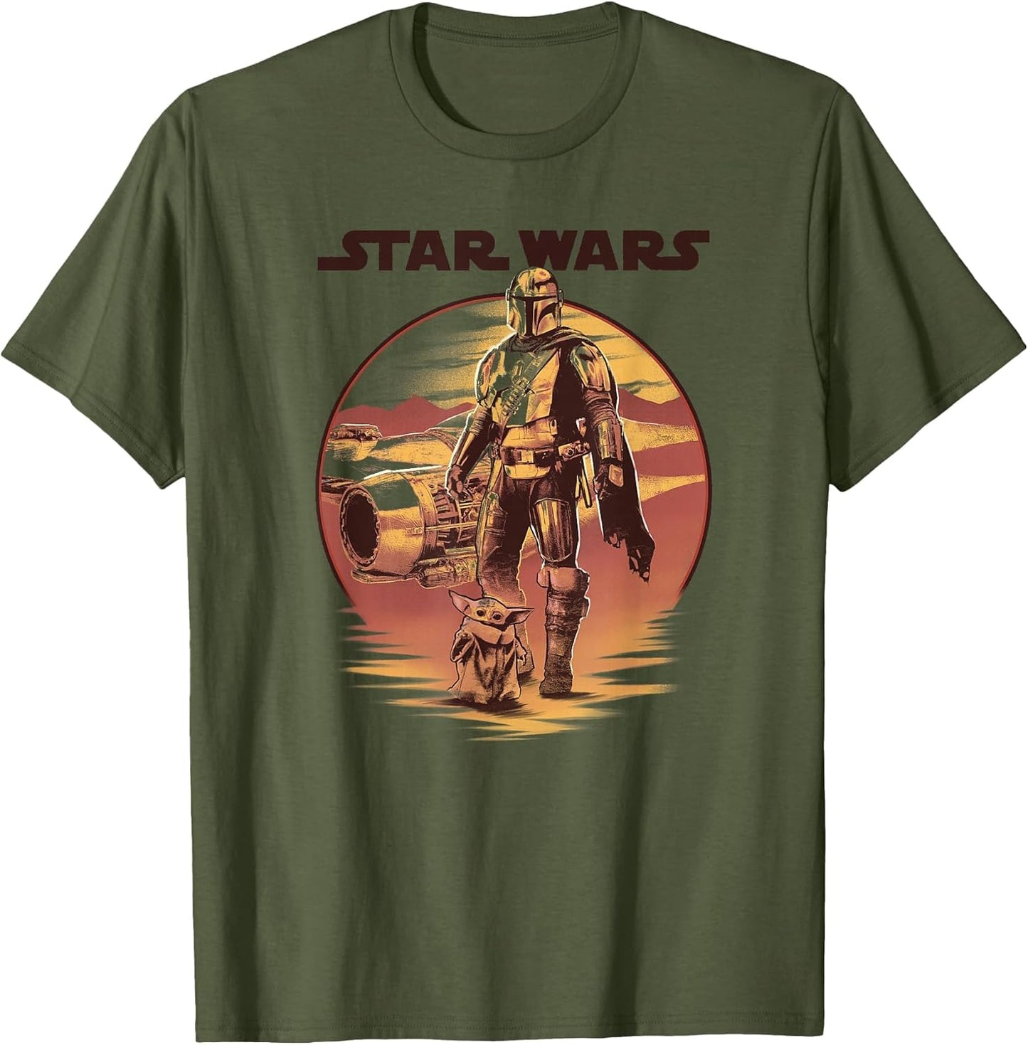 Star Wars: The Mandalorian Vintage Sunset Mando & Grogu