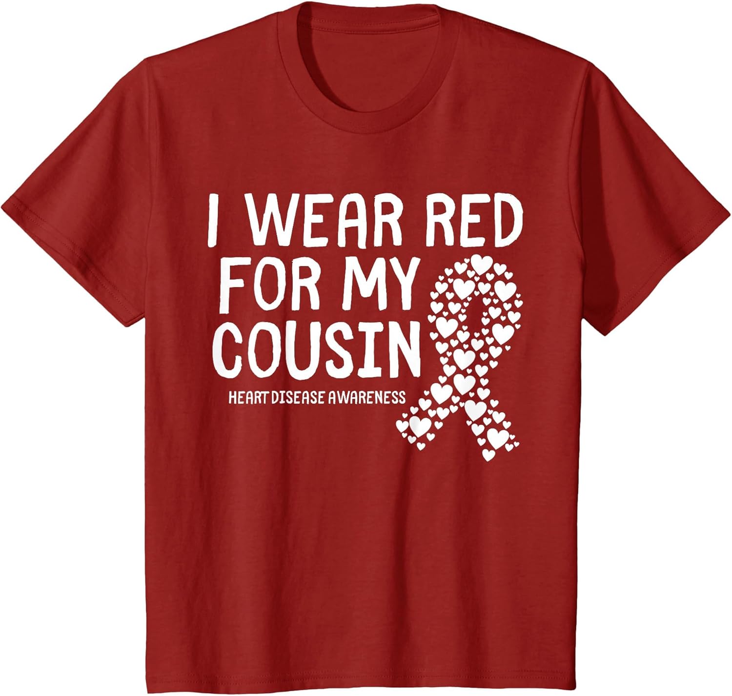 I Wear Red for My Cousin CHD Congenital Heart Disease Ribbon