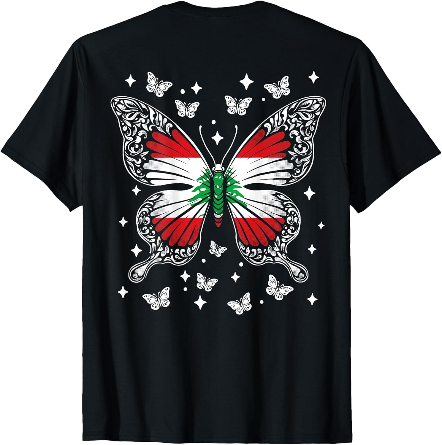 Lebanese Butterfly Lebanon Back Printed