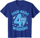 Kids Four-Nado Warning 4th Birthday Boy Tornado Birthday