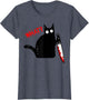 Funny Murderous Black Cat with Knife - Black Cat What?