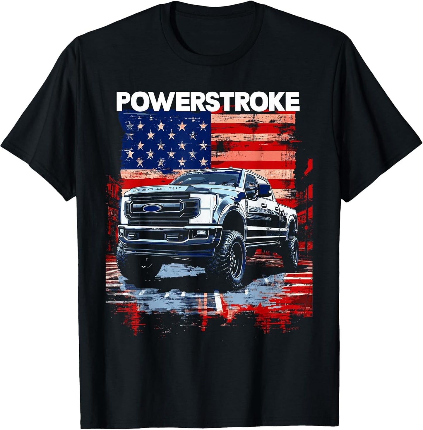 Powerstroke Single Cab Truck American Flag New Body Style