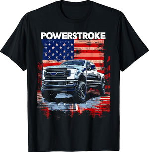Powerstroke Single Cab Truck American Flag New Body Style