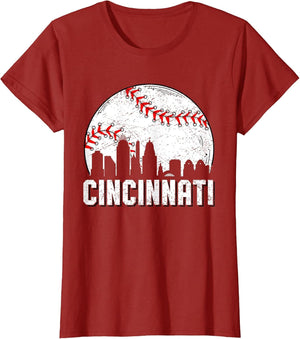 Vintage Cincinnati Funny Baseball Lovers Women Men Outfit