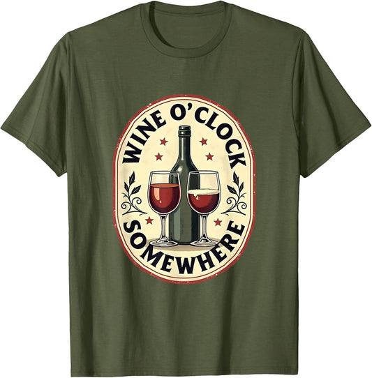 Wine O'Clock Somewhere Funny Momma Design
