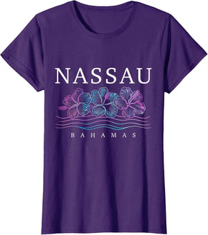 Nassau Bahamas Hibiscus Flowers Beach Surfer Souvenir