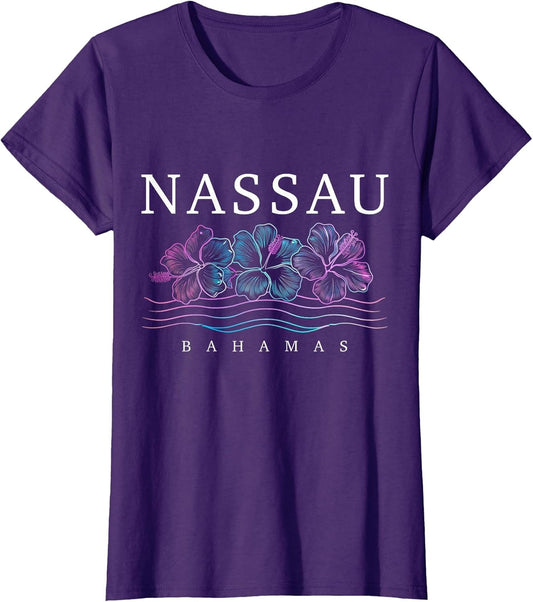 Nassau Bahamas Hibiscus Flowers Beach Surfer Souvenir