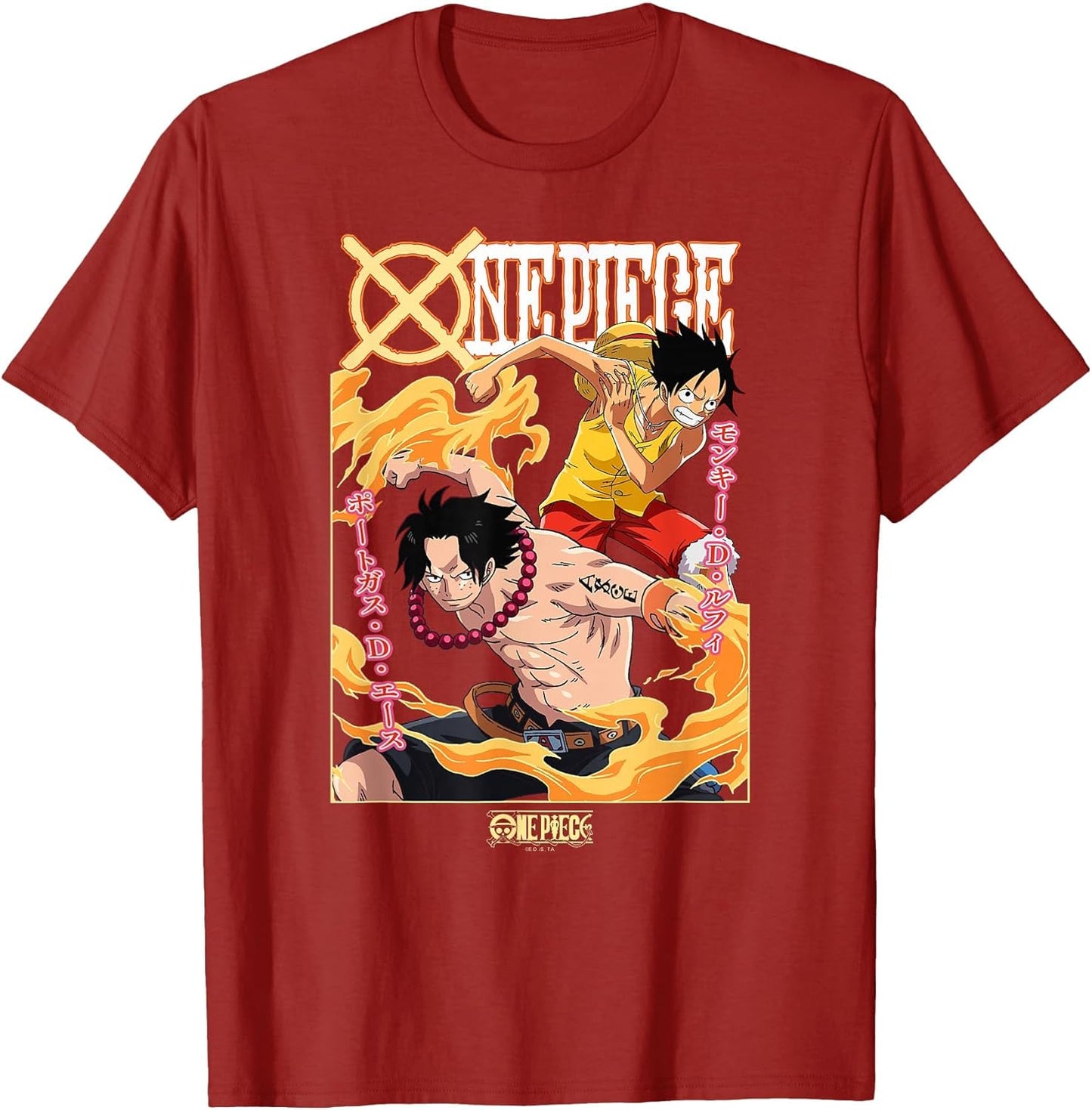One Piece Anime Ace and Luffy Team Up Kanji