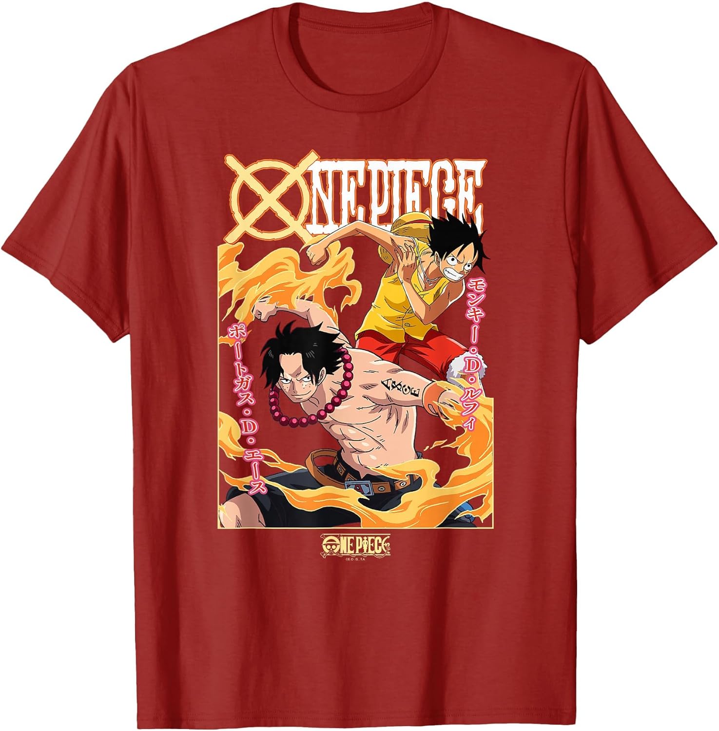 One Piece Anime Ace and Luffy Team Up Kanji