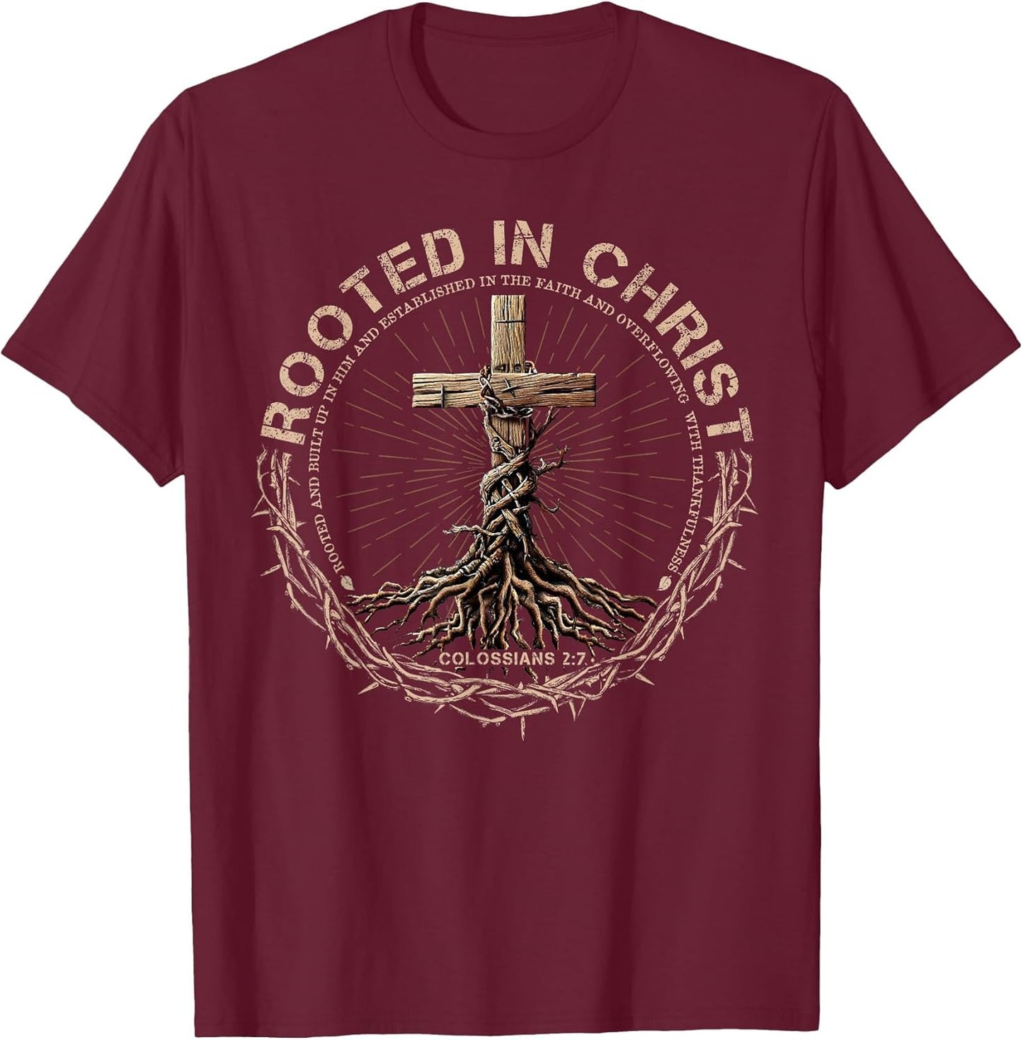Rooted in Christ Shirt, Jesus Shirts, Christian Cross