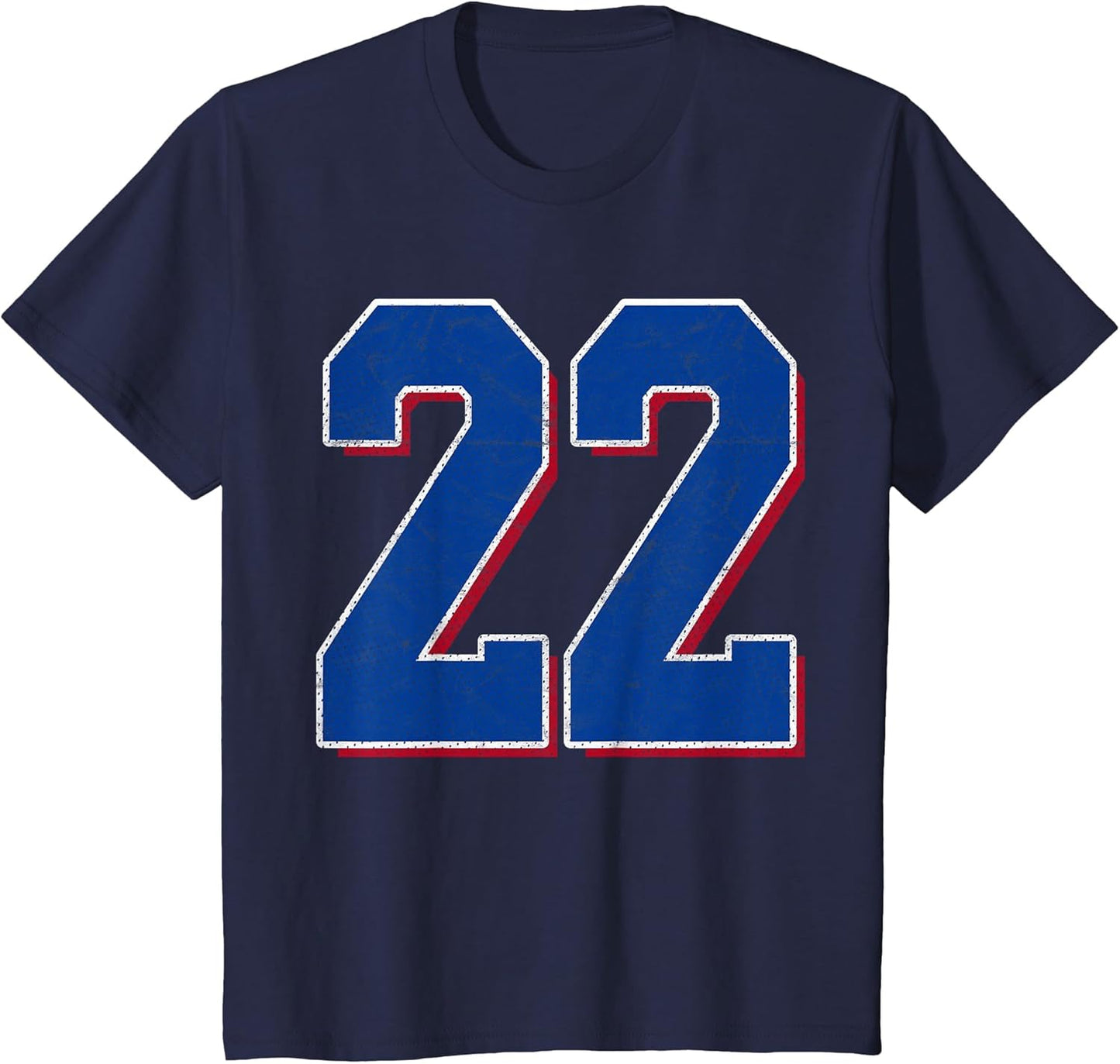 Number 22 Numbered Uniform Sports Team Jersey 22nd Birthday