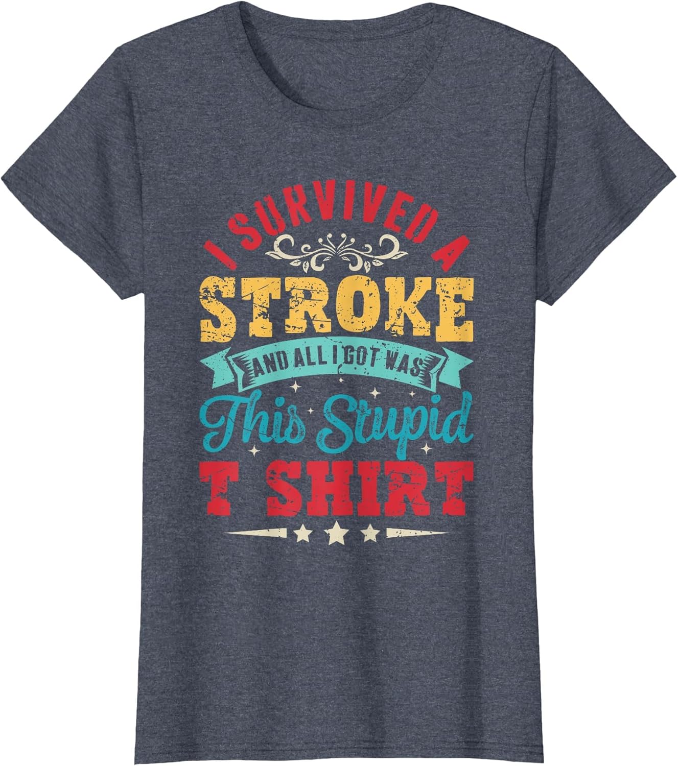Stroke Shirt Survivor Recovery Retro Awareness Funny