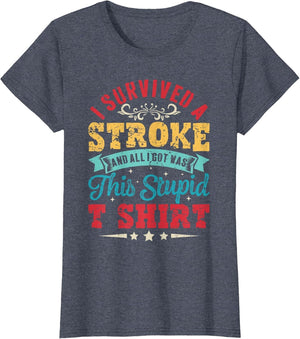 Stroke Shirt Survivor Recovery Retro Awareness Funny