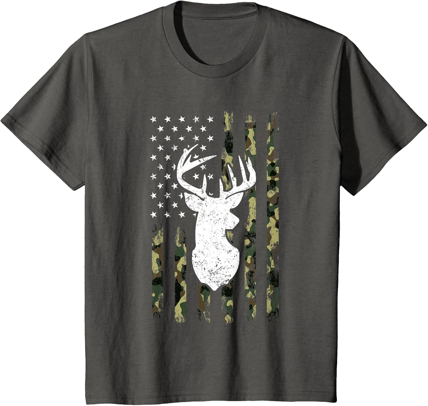 Hunting Shirt American Camouflage Flag Deer Silhouette