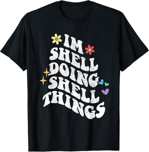 Retro Groovy Im Shell Doing Shell Things Funny Mother's Day