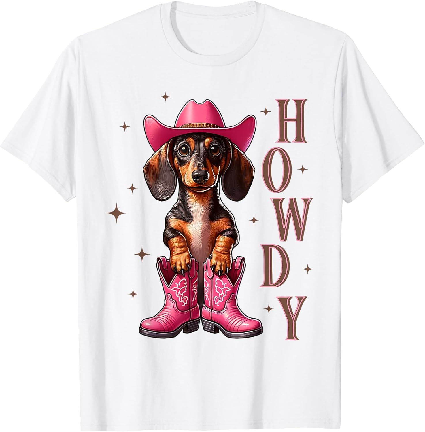 Howdy Dachshund Cowboy Western Dog Cowgirl Women's Girl's