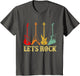 Vintage Retro Lets Rock Rock n Roll Guitar