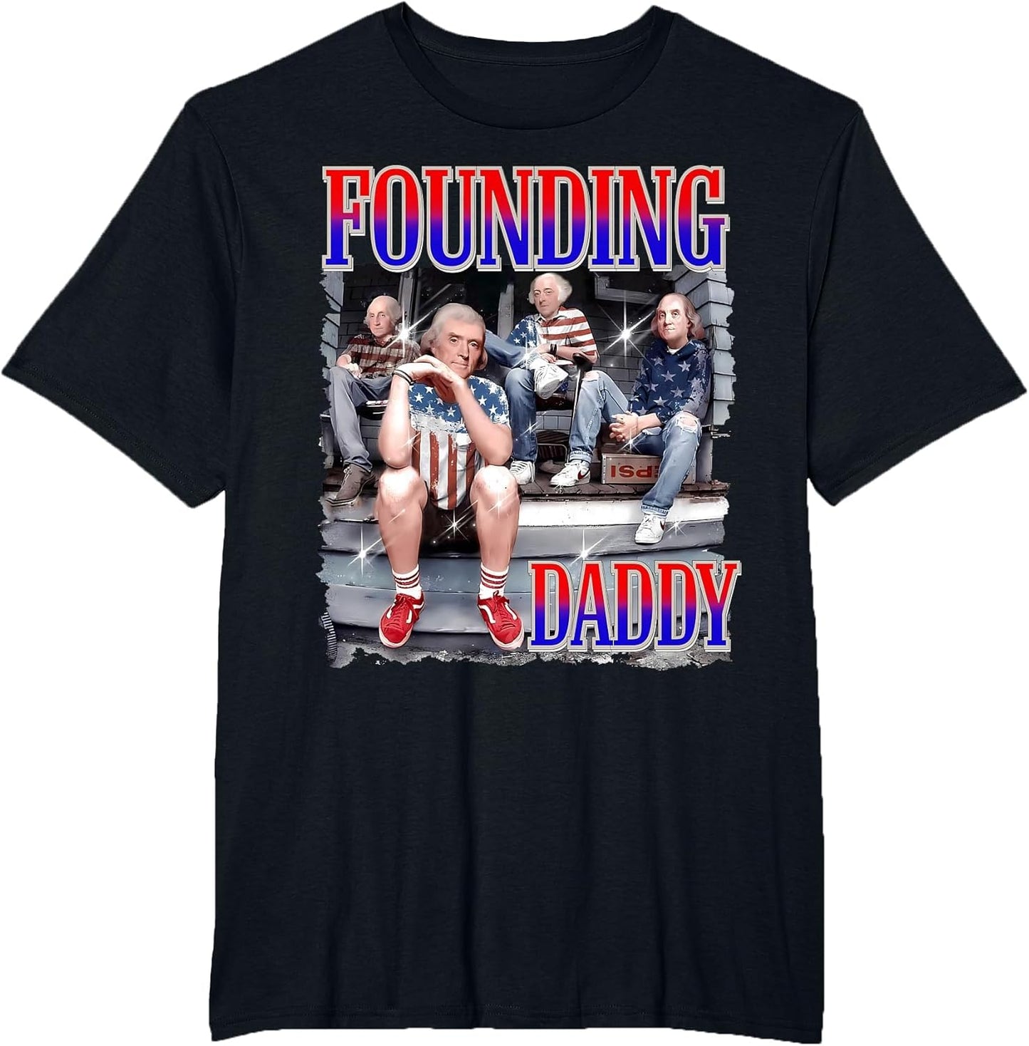 4th of July Shirt Founding Daddy George Washington 1776