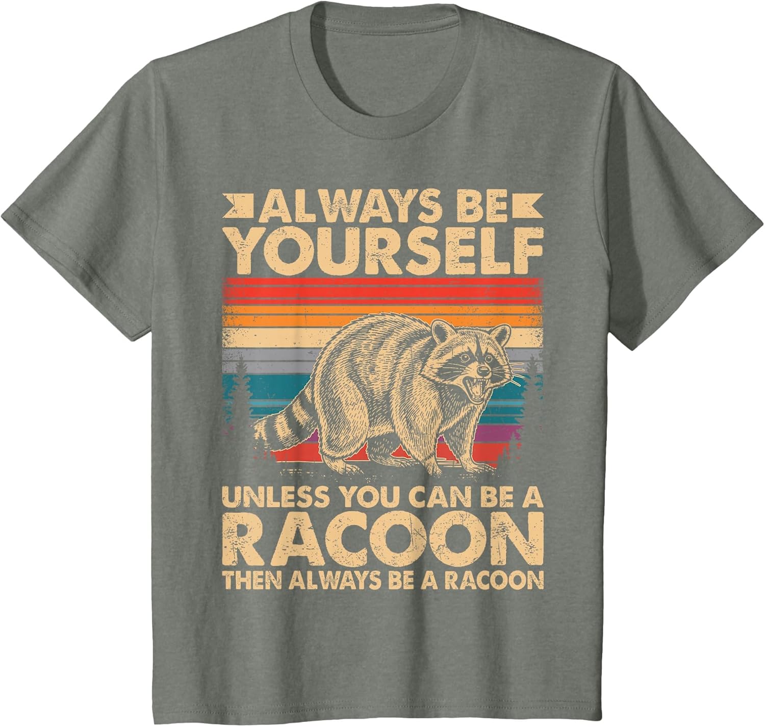 Funny Raccoon Shirt Women Kids Animal Wildlife