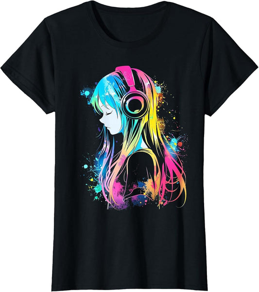 Anime Manga Graphic Headphone Art Anime