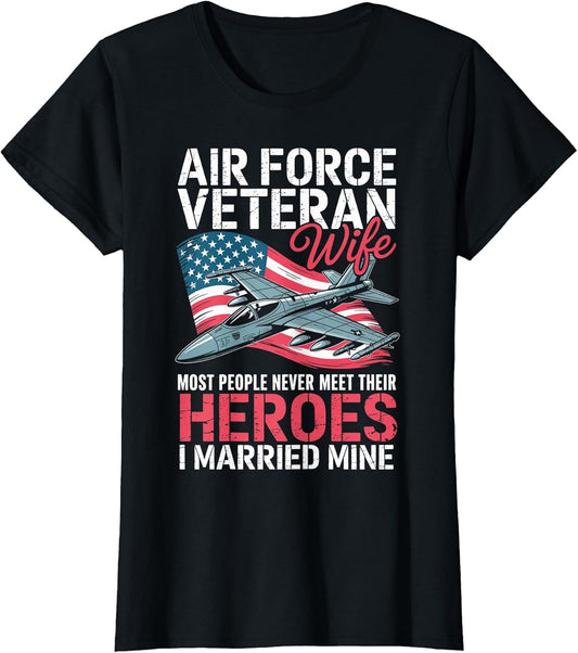 Air Force Wife American Patriotic Fighter Pilot Veteran