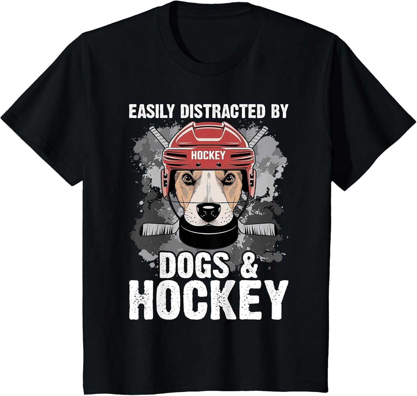 Easily Distracted by Dogs and Hockey Funny Dog Owner