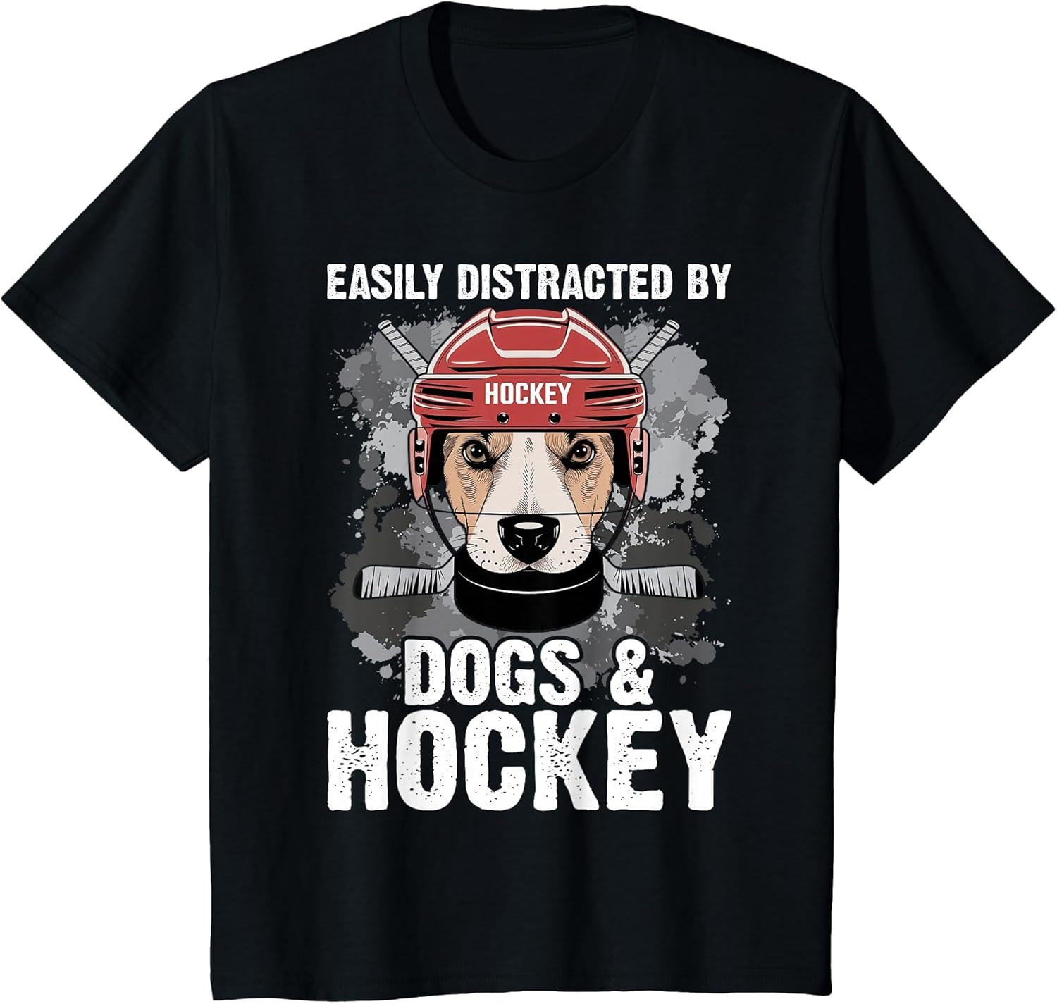 Easily Distracted by Dogs and Hockey Funny Dog Owner