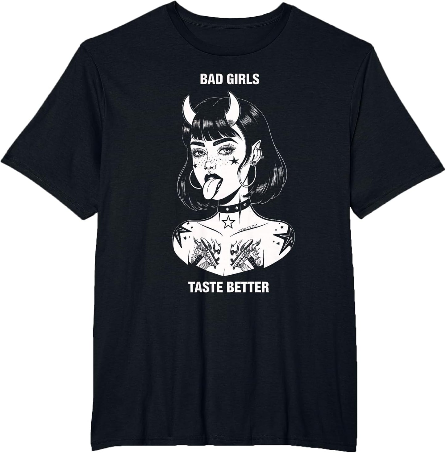 Bad Girls Taste Better Tattoo Devil Halloween Men Women