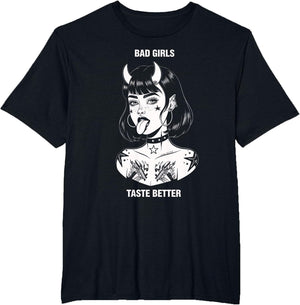 Bad Girls Taste Better Tattoo Devil Halloween Men Women