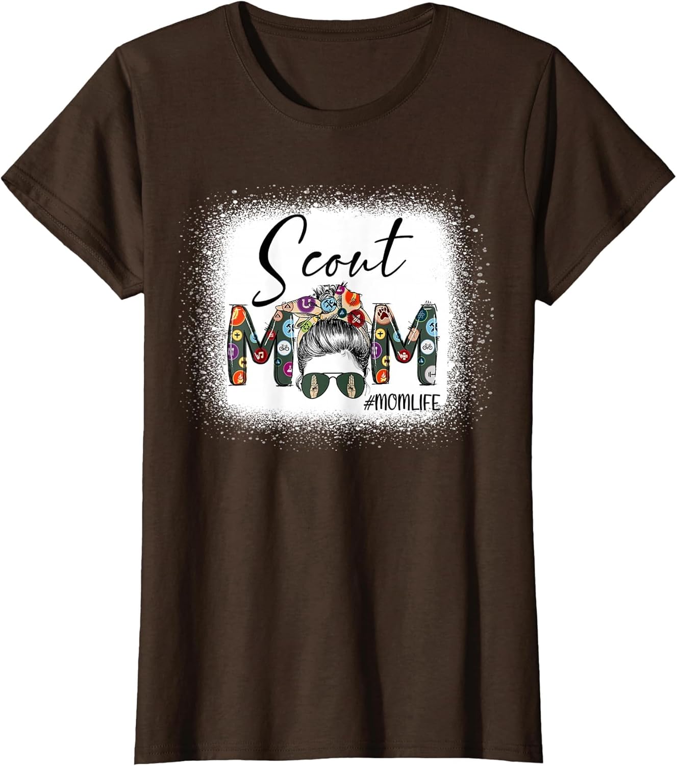 Scouting Scout Mom Life Messy Bun Hair Bleached Mother's Day