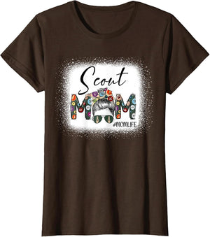 Scouting Scout Mom Life Messy Bun Hair Bleached Mother's Day