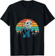 Scary Horror Movie Hockey Mask Retro Sunset