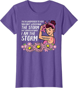 I Am The Storm Rosie Riveter Breast Cancer Awareness Women