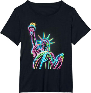 Vivid Statue of Liberty - Colorful Icon