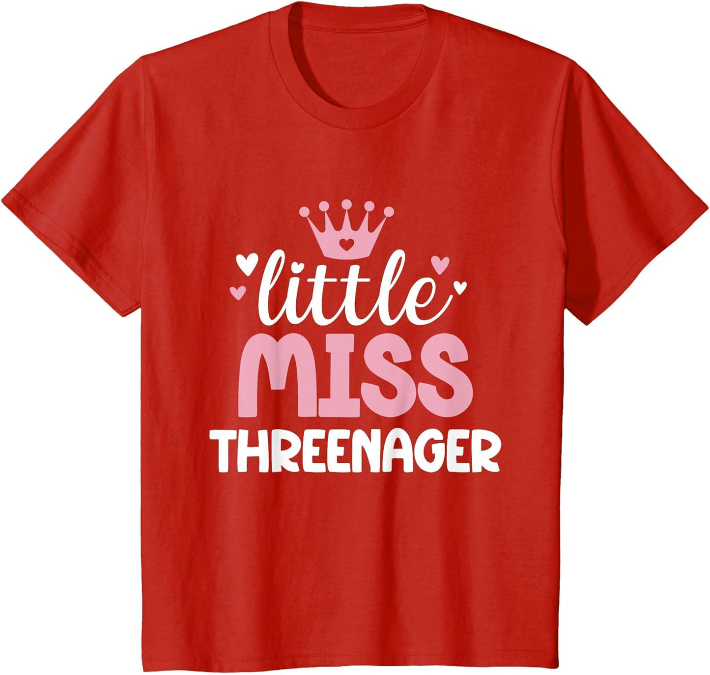 Little Miss Threenager Girl Happy 3rd Birthday Girl Toddler