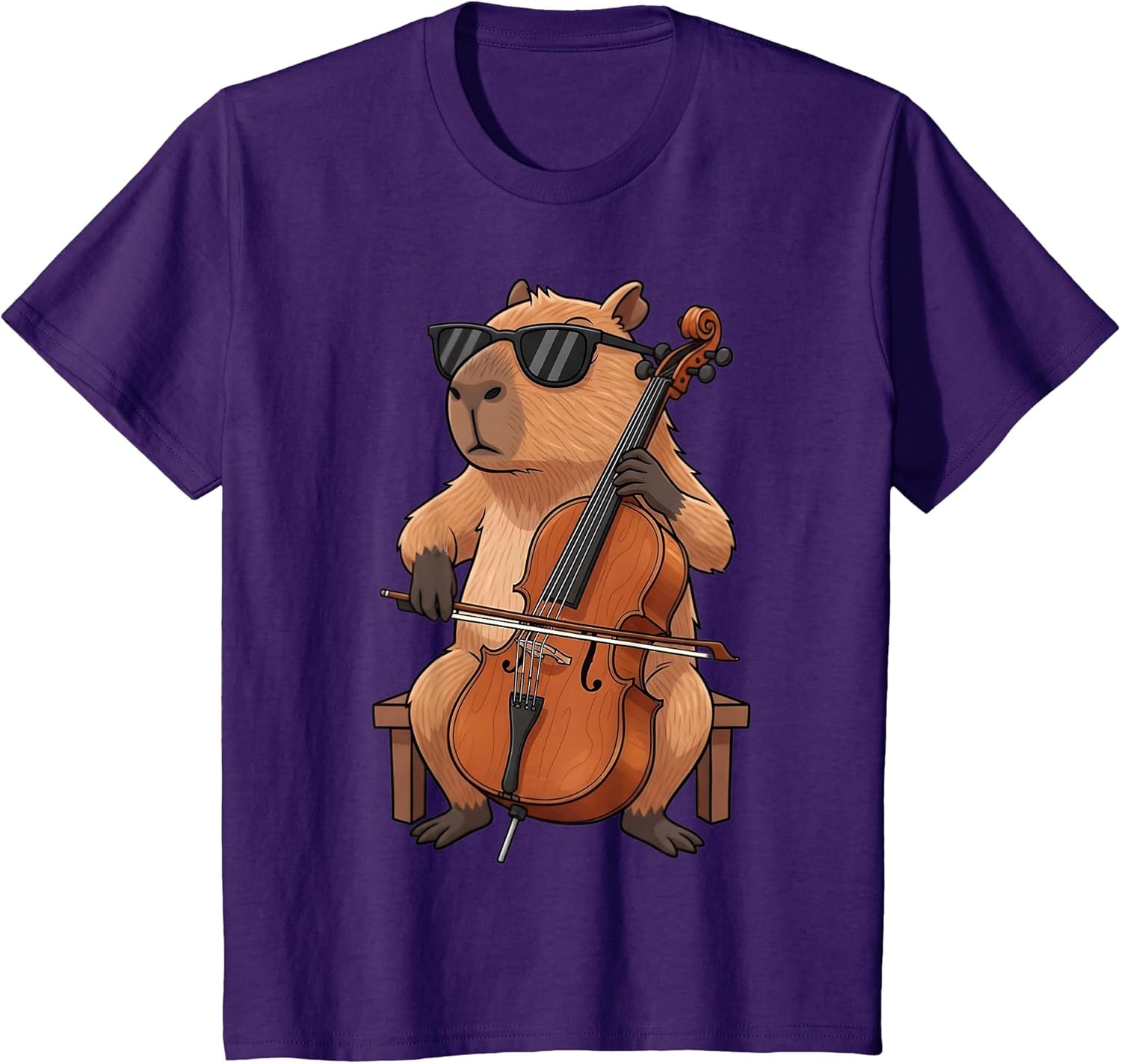 Cute Capybara Playing Cello Player Lover Musician Cellist
