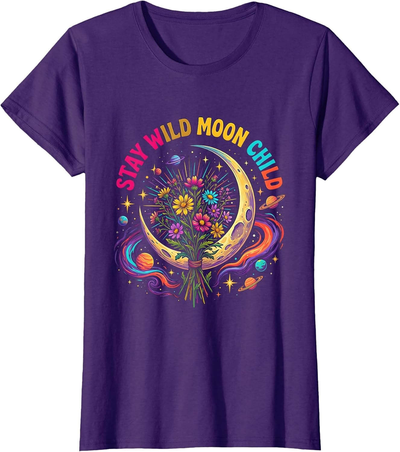 Stay Wild Moon Child Celestial Moon Design