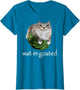 Wait I'm Goated Cat Meme Funny Watermelon Silly Cat Humor