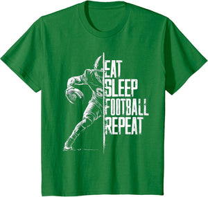 Eat Sleep Football Repeat Football Lovers Youth Kids Boys