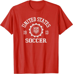 United States Soccer Stamp USMNT Officially Licensed , Men, Red, X-Large