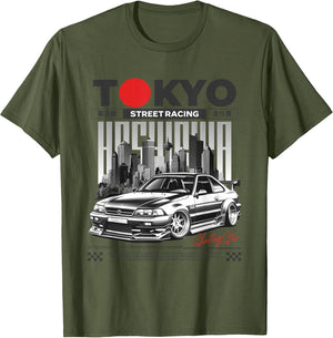 JDM Tokyo Japan Drift Race Car Tuning Retro Vintage Graphic