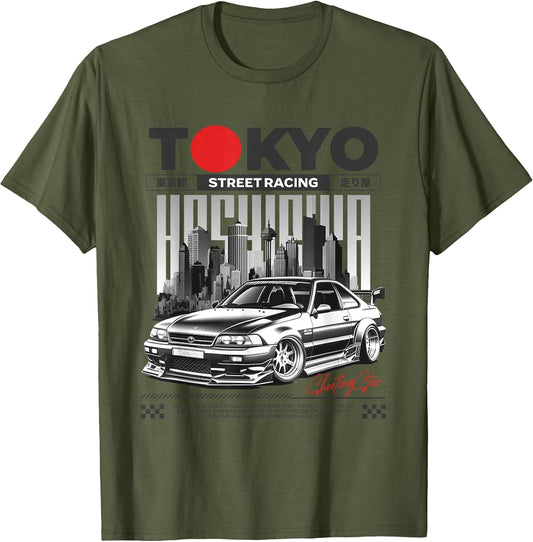 JDM Tokyo Japan Drift Race Car Tuning Retro Vintage Graphic