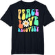 Groovy Peace Love Recovery Celebrate Sober I'm Clean AA NA , Men's Big and Tall, Black, 6X Tall